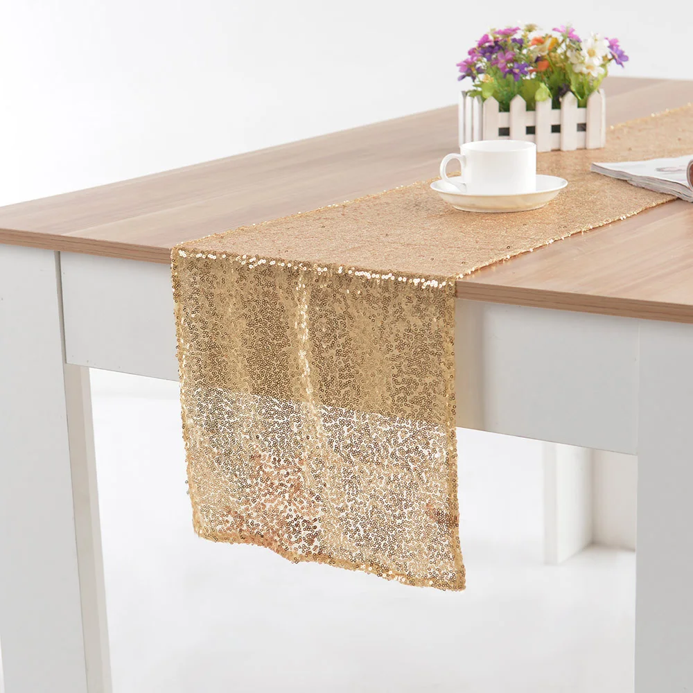 Прямоугольная скатерть с блестками для украшения дома свадьбы рождественской
