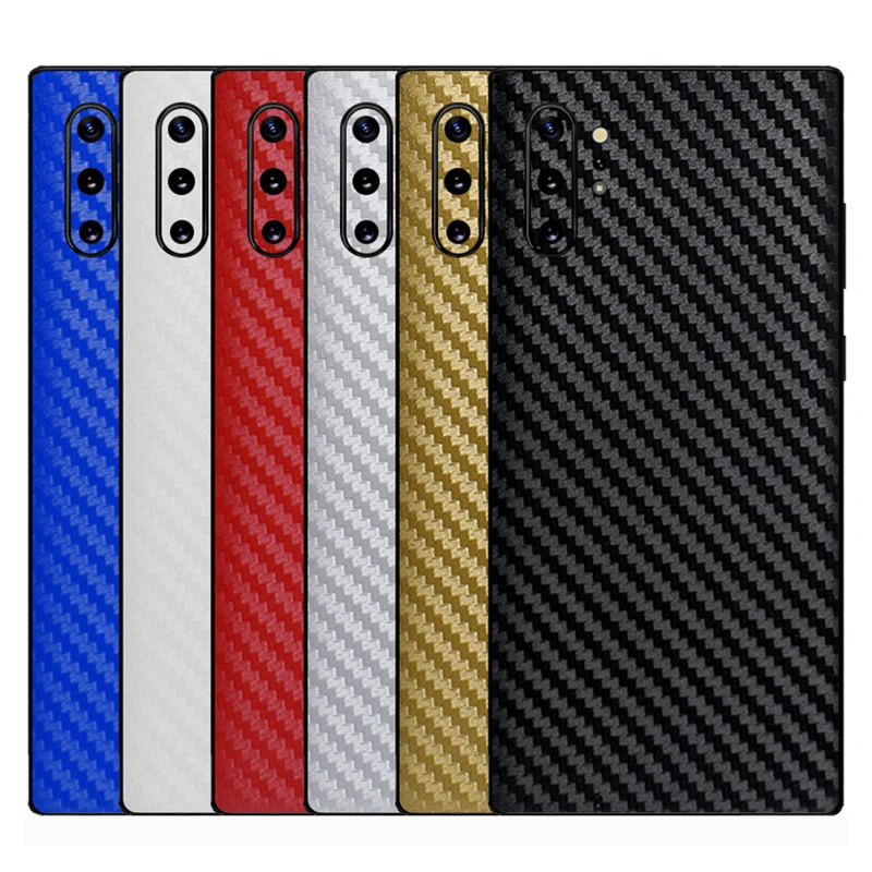 Наклейка на заднюю панель телефона из углеродного волокна/кожи 3D для SAMSUNG Galaxy Note 10