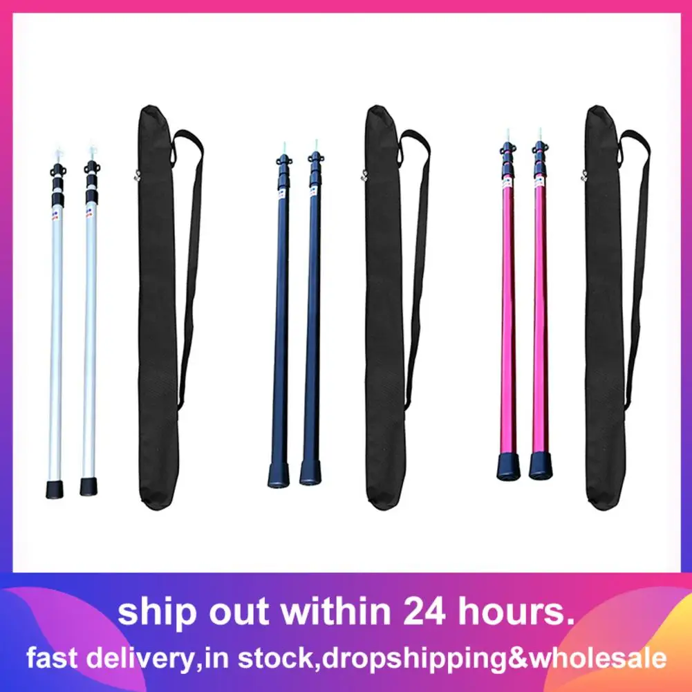 

2PCS/1 Set Telescoping Tarp Poles Foldable Lightweight Replacement Canopy Adjustable Aluminum Rods for Outdoor Tent Awning