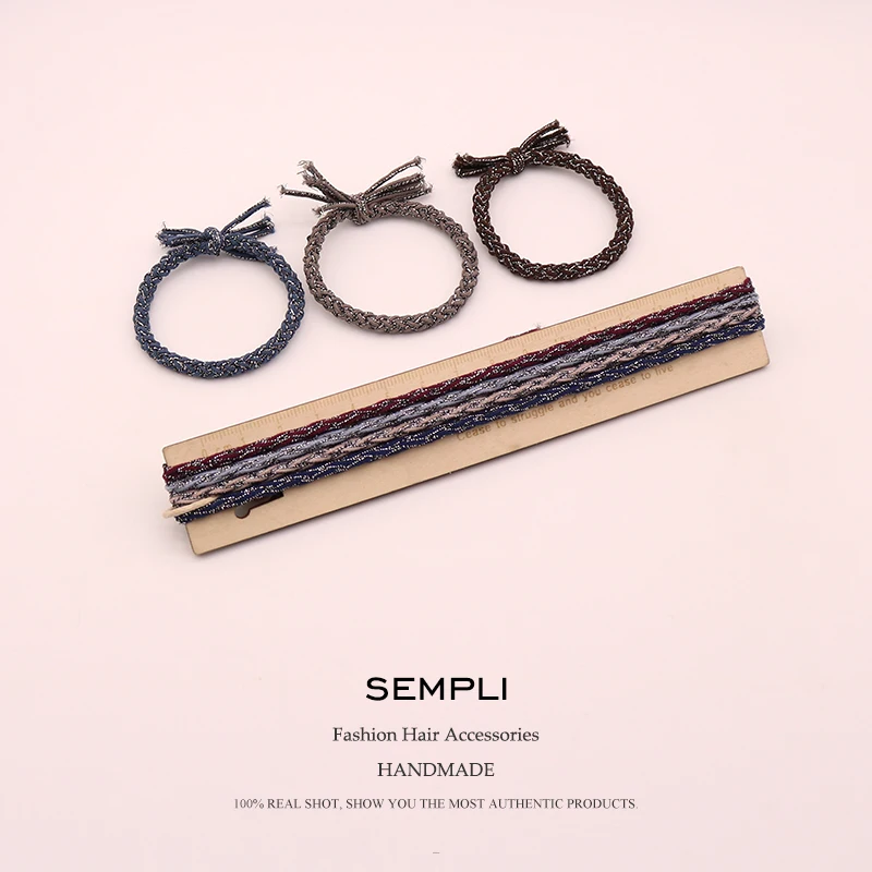Резинки для волос Sempli женские и нейлоновые эластичные ленты с металлической
