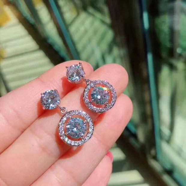 Модные трендовые элегантные серьги-гвоздики с кисточкой из циркония ААА женские