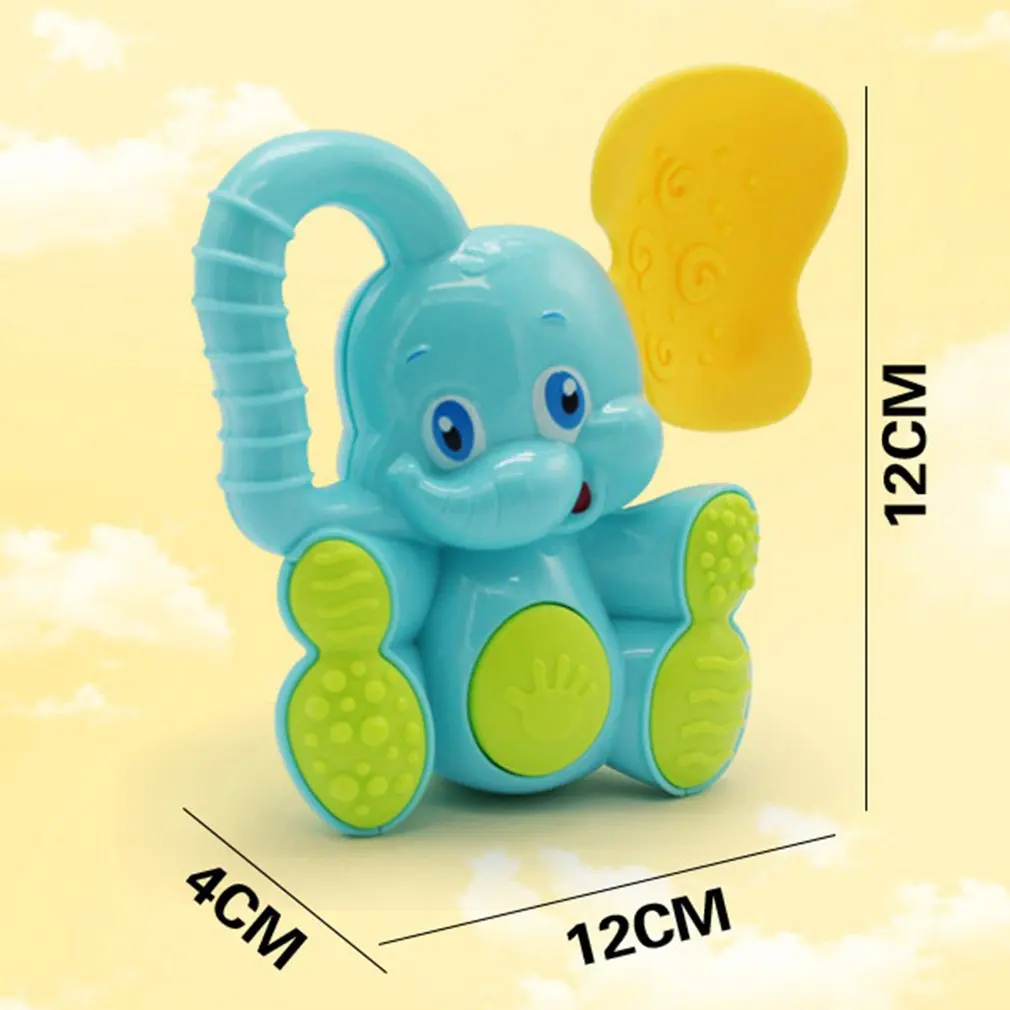 

1pc New Cartoon Elephant Animal Plastic Hand Jingle Shaking Bell Rattles Toddler Infant Sound Educational Baby Toys for Children