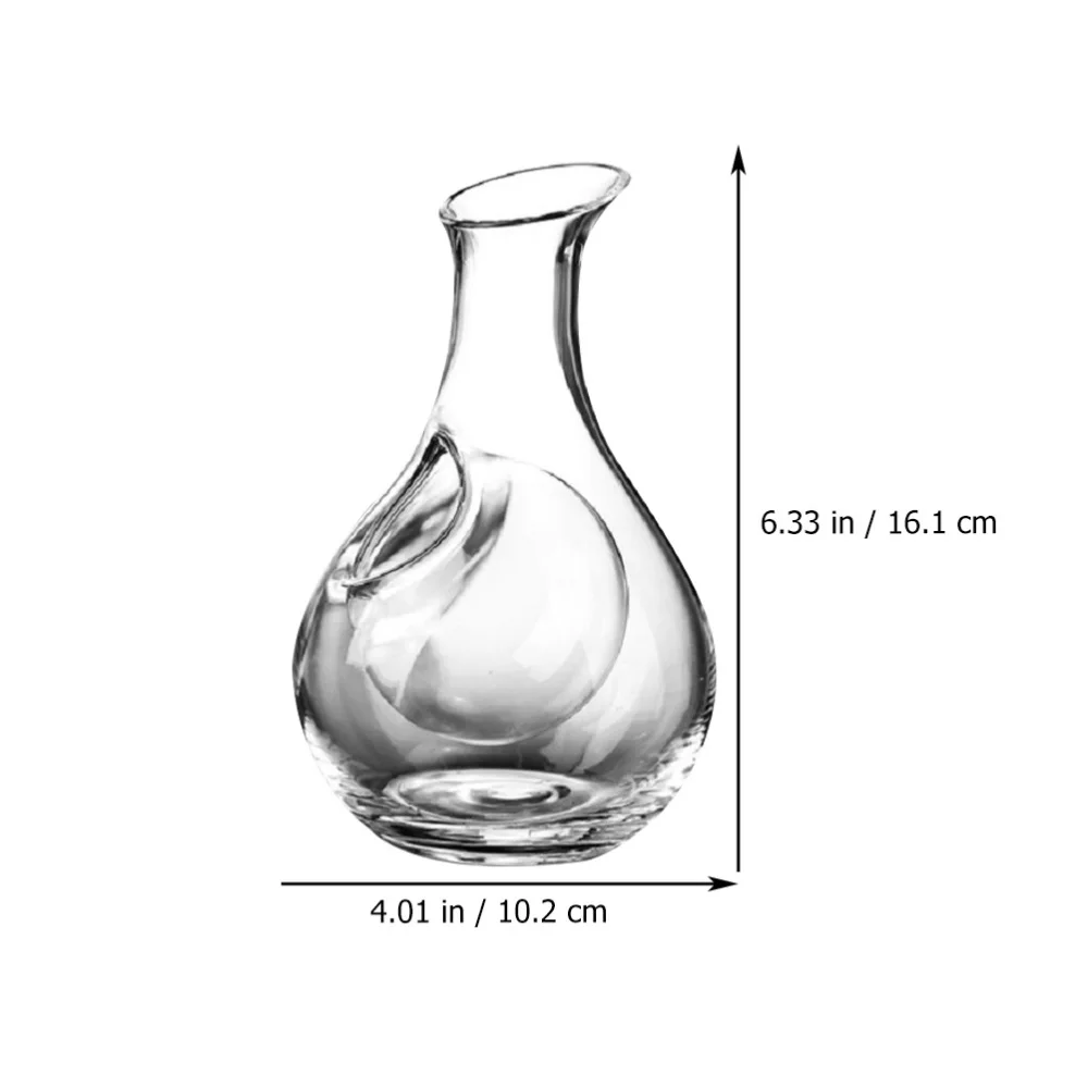 

1Pc 385ml Household Lead-free Glass Decanter Simple Design Transparent Decanter