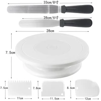 diy baking tool tray cake tools turntable rotating plastic tray cake decoration butter cake stand turntable kitchen accessories