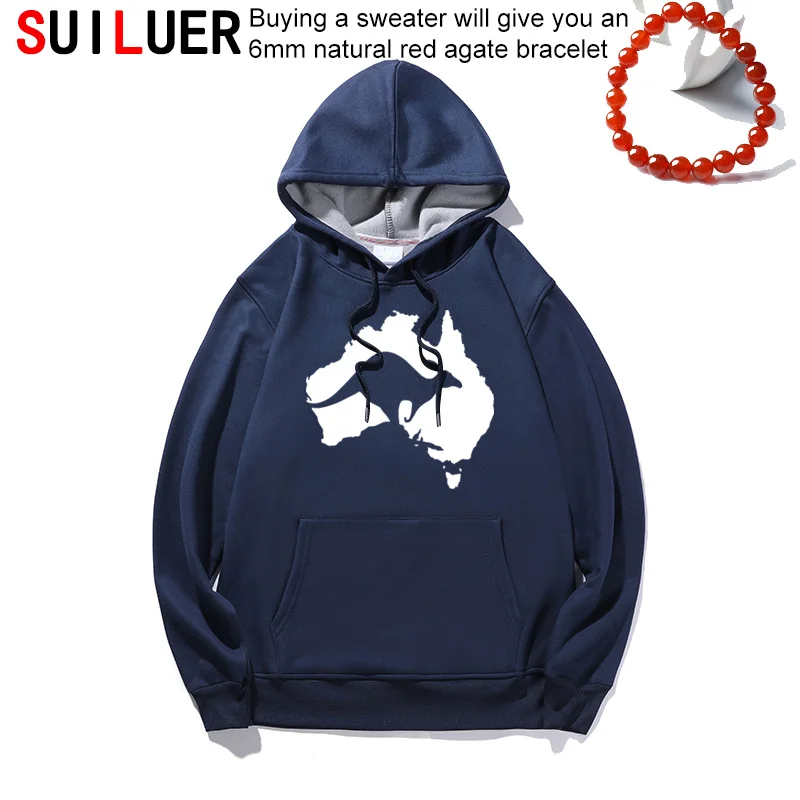 

Winter Autumn Woman Cool Australia Map Kangaroo Hoodies Girl Fleece Cotton Fitness Sweatshirts Women Loose Pullovers OT-521