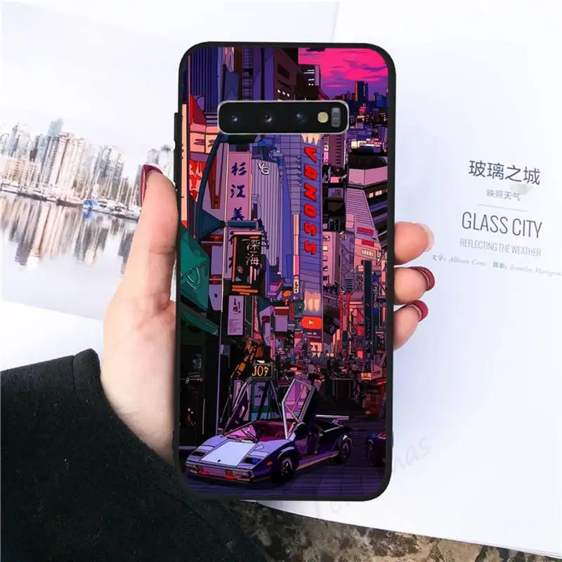 

Vaporwave Glitch Anime aesthetics Phone Case For Samsung Galaxy S5 S6 S7 S8 S9 S10 S10e S20 edge plus lite
