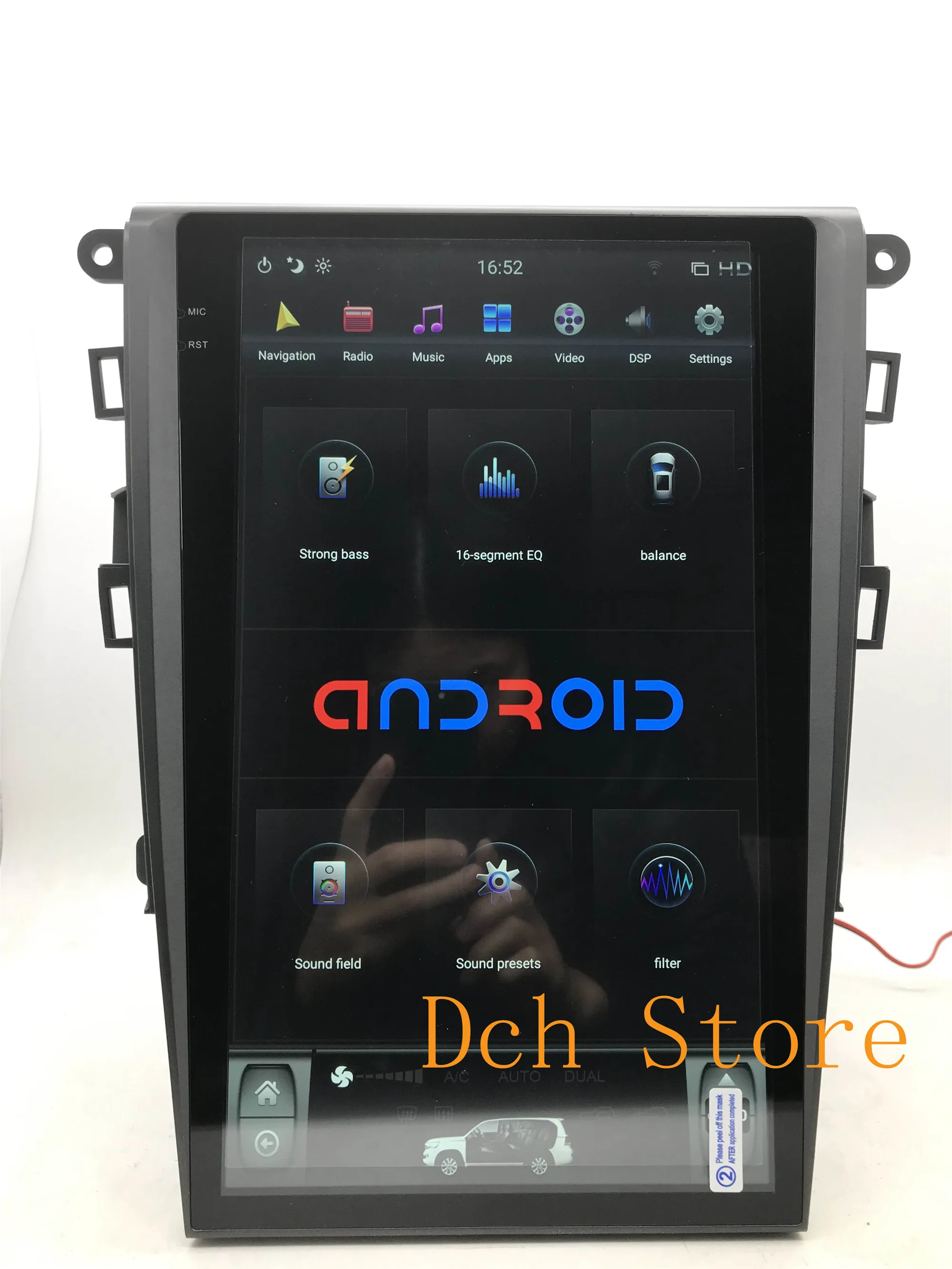 13 6 ''вертикальный автомобильный DVD плеер в стиле tesla Android 9 0 GPS навигация для Ford