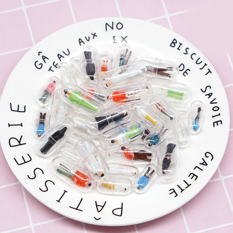 10Pcs/Lot Transparent Capsule Shell Plastic Pill Container Cases Bottle Splitters Figurines Diy Accessories | Дом и сад