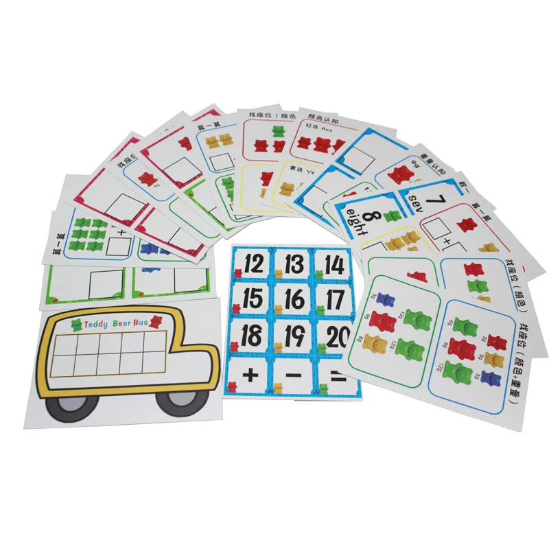 Color Sorting Toys Montessori Rainbow Matching Game Counting Bears With Tweezers Stacking Cups Card For Toddlers Baby | Игрушки и хобби