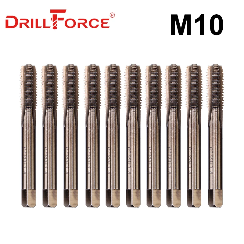 Сверла с кобальтовым штоком Drillforce 10 шт. сверла для метчиков HSSCO нержавеющая сталь