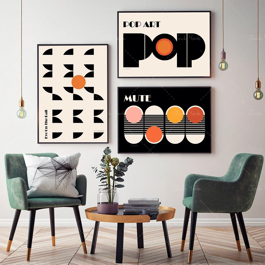 

MUTE | Minimalist Wall Art, Retro Style Pop Art Poster, Contemporary Design