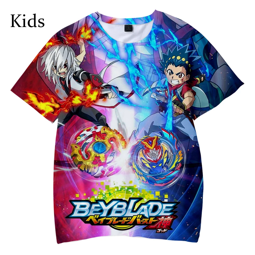 

Beyblade Burst Evolution Print New Anime Children Casual Boys Girls Short Sleeve T-Shirt Summer Children's Kawaii Casual T Shirt