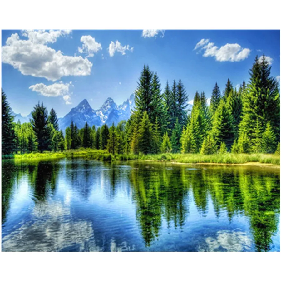 

DIY 5D Diamond Painting Tree Scenery Full Drill Square Diamond Embroidery Landscape Mosaic Pictures of Rhinestones Home Decor