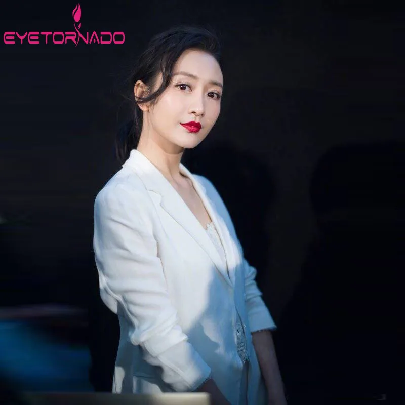 2019 женщин 2 шт брюки набор однобортный короткий белый пиджак куртка длинный