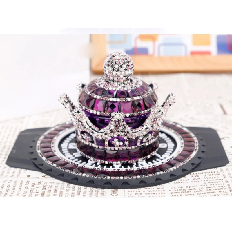 

1 Piece 6 Colors Crystal Crown Car Ornaments Interior Decoration Cars Home Offices Air Freshener Perfume Diffuser Decors