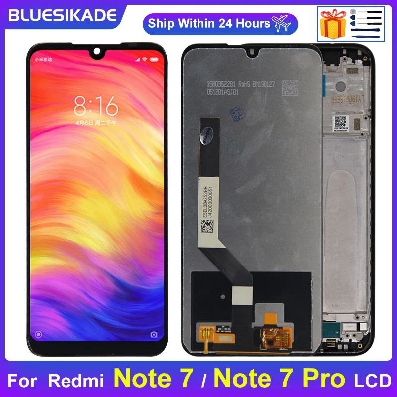 

ЖК-дисплей 6,3 дюйма для Xiaomi Redmi Note 7 Pro, сенсорный экран для Redmi Note 7, ЖК-дигитайзер M1901F7G, M1901F7H, замена