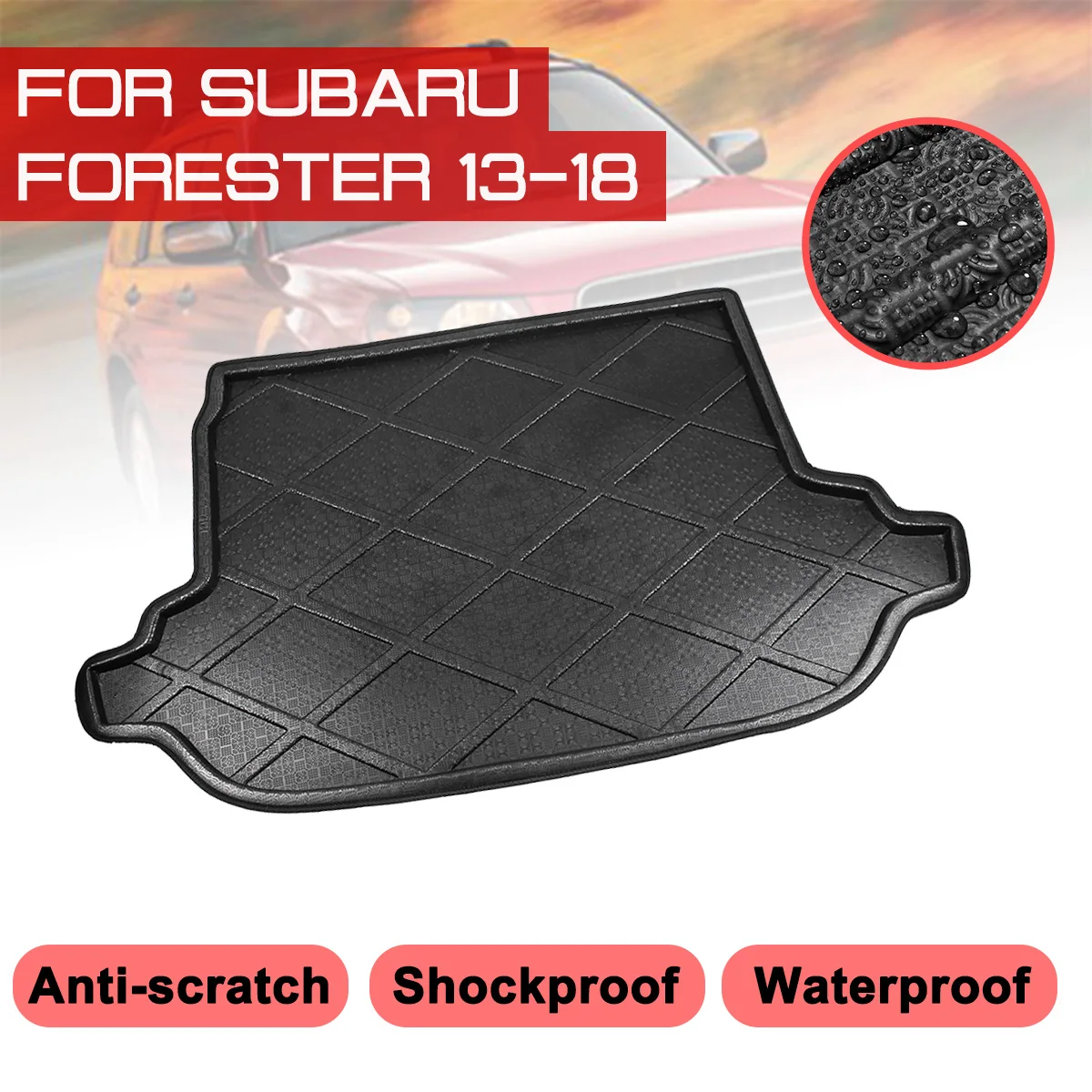 

Коврик автомобильный, напольный коврик для Subaru Forester 2013, 2014, 2015, 2016, 2017, 2018, задний багажник, грязевая крышка