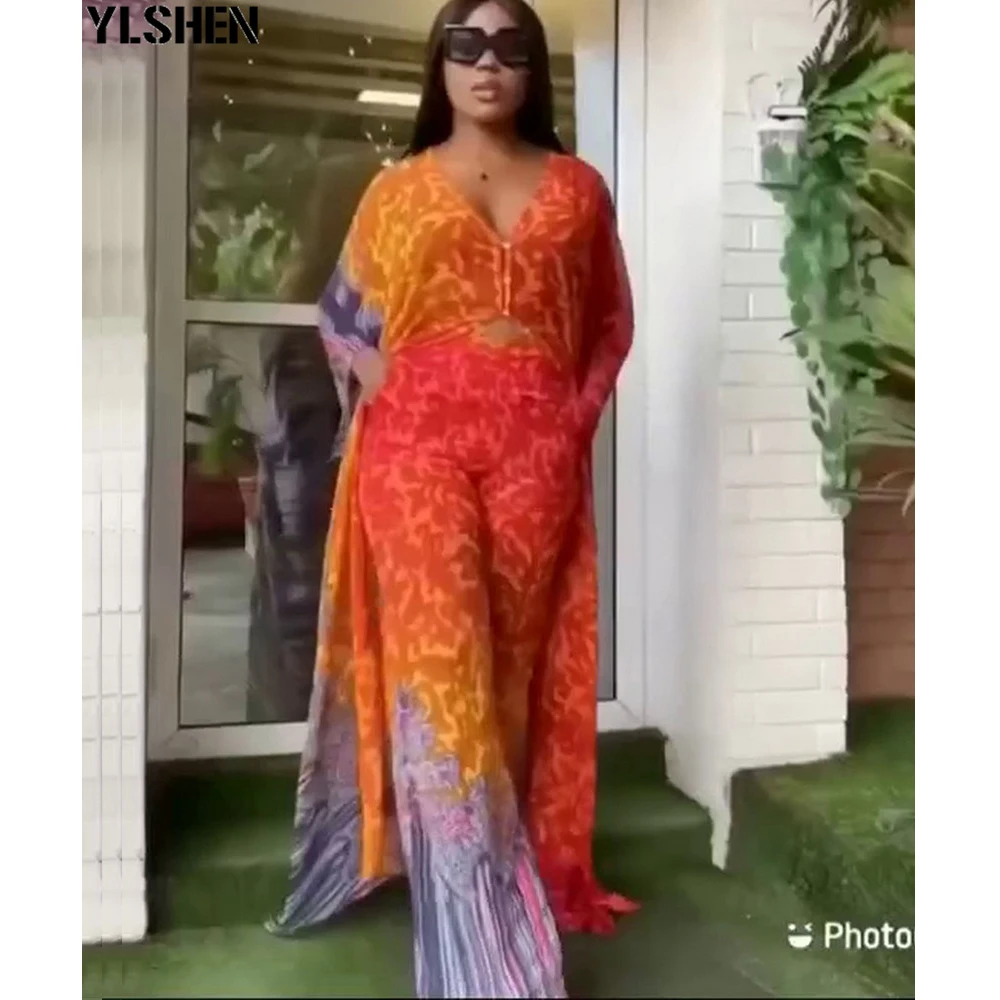 Женский Африканский комплект из двух предметов африканская одежда Дашики Новый