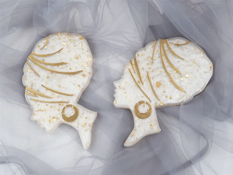 Сделай Сам кристалл эпоксидная смола форма афро голова женщины красота