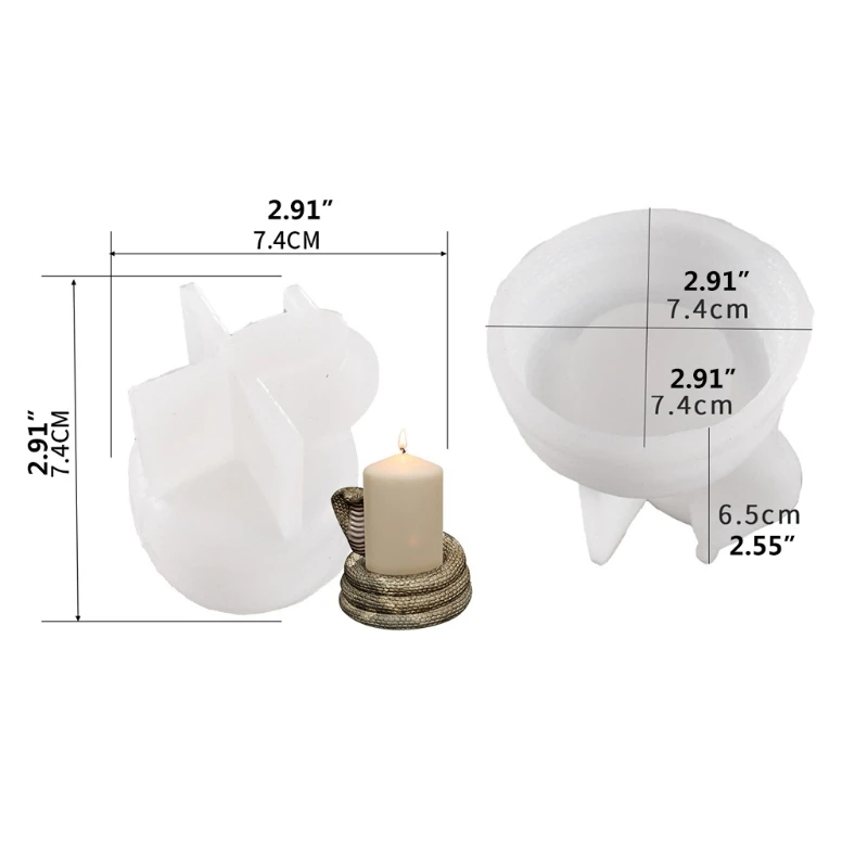 

Cobra Candlestick Epoxy Resin Mold Snake Shaped Candle Holder Silicone Mould DIY Crafts Ornaments Casting Tool