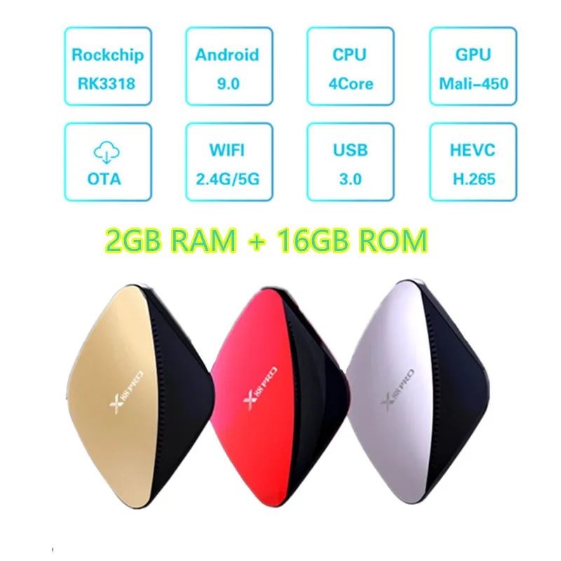 X88 PRO Smart tv Box 4G 64G Android 9,0 Rockchip RK3318 Qcta Core 5G Wifi 4K USB3.0 Google Play Netflix Youtube tv box android 9 - Цвет: X88 pro 2gb 16gb