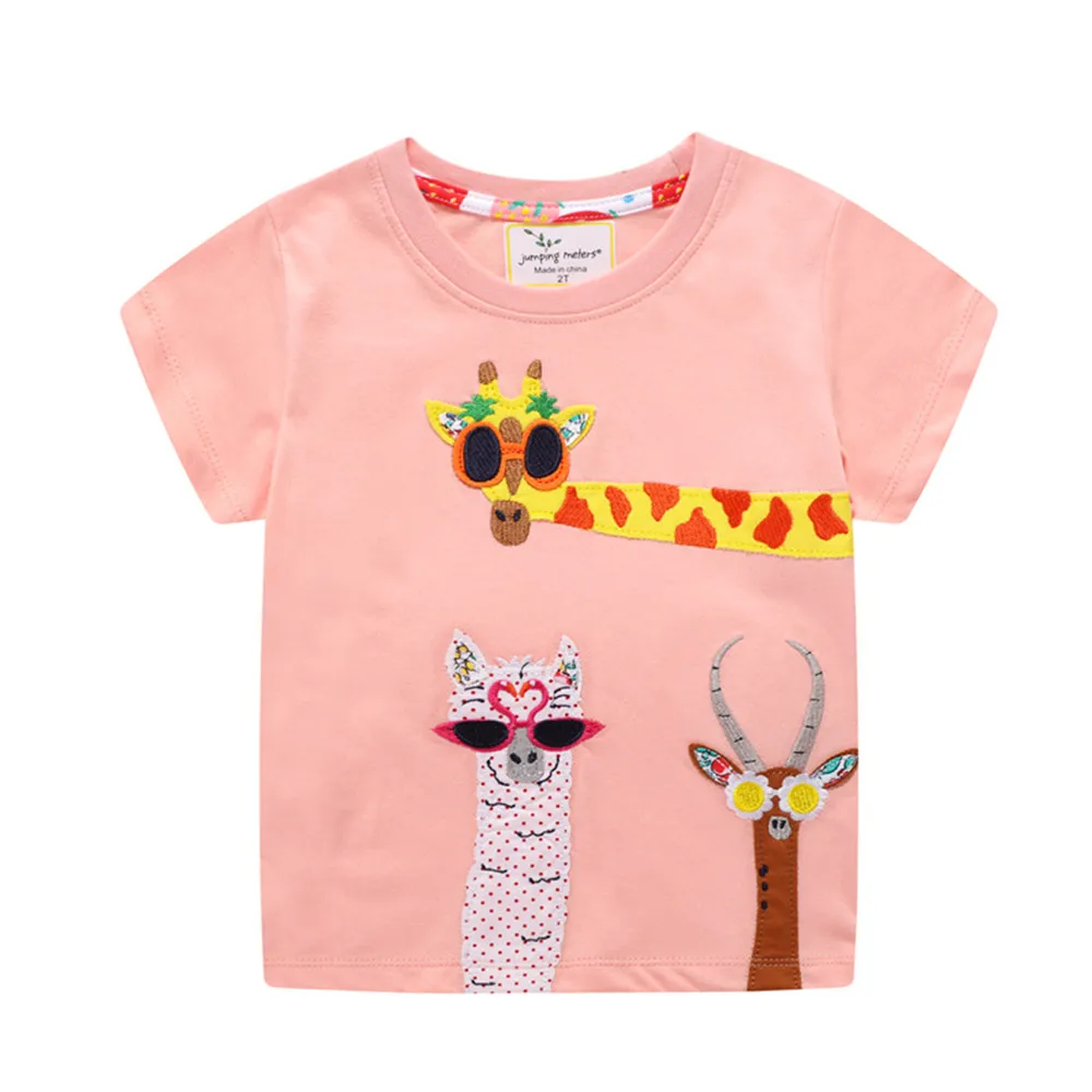 

New Arrival Summer Animals Print Baby T shirts Fashion Cotton Boys Girls Tops
