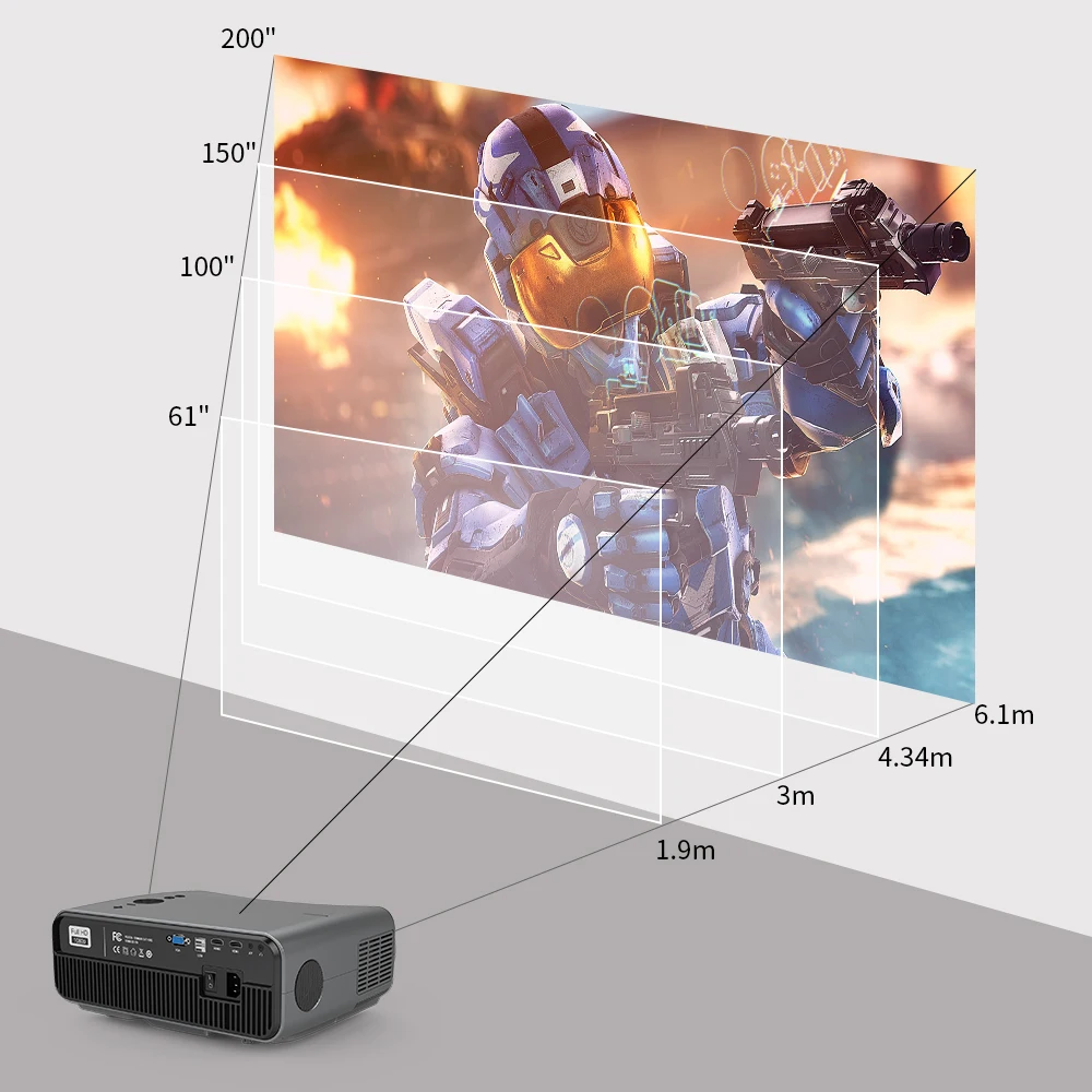 Горячая Распродажа 7200 люмен светодиодный проектор Full HD 1080P Android 6 0 Wifi умный