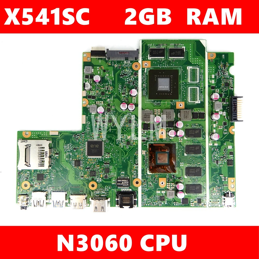 X541SC N3060 CPU 2GB RAM материнская плата REV 2 0 для ASUS X541S ноутбука 90NB0C10 R00010 Бесплатная