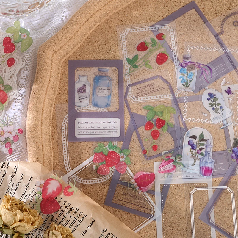 30 шт./пакет Винтаж розовое пленка с китами рамка ПЭТ стикер посылка DIY дневник