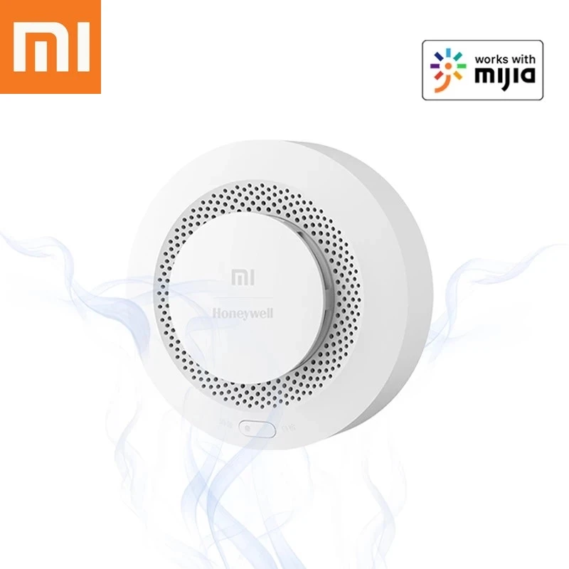 

Xiaomi Mijia Smart Honeywell Fire Alarm Detector, Bluetooth Remote Control Audible Visual Alarm Notication Work with Mihome APP