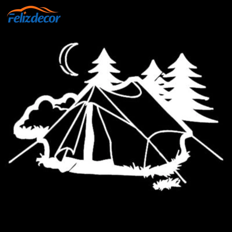 Забавная виниловая палатка черного/серебристого цвета с отдыхом на природе