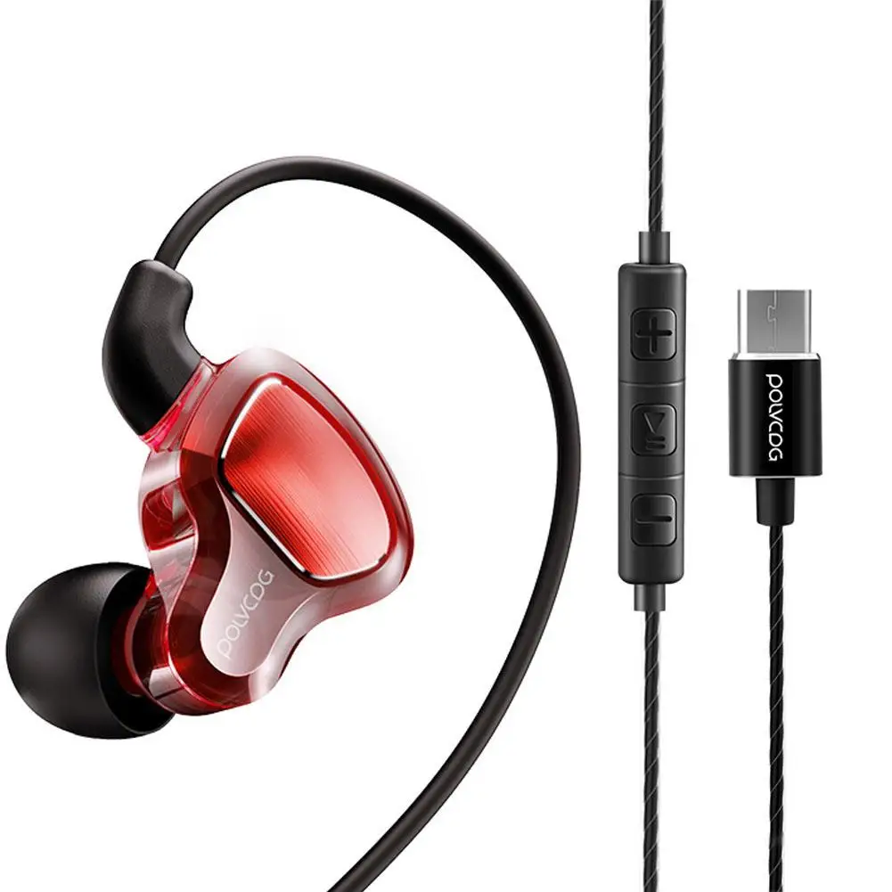 Тип C наушники динамический Drive HiFi USB вкладыши Бас Металл Спорт игровая гарнитура