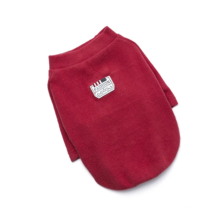 Уютная домашняя собака одежда для маленьких собак осенний Однотонный свитер со