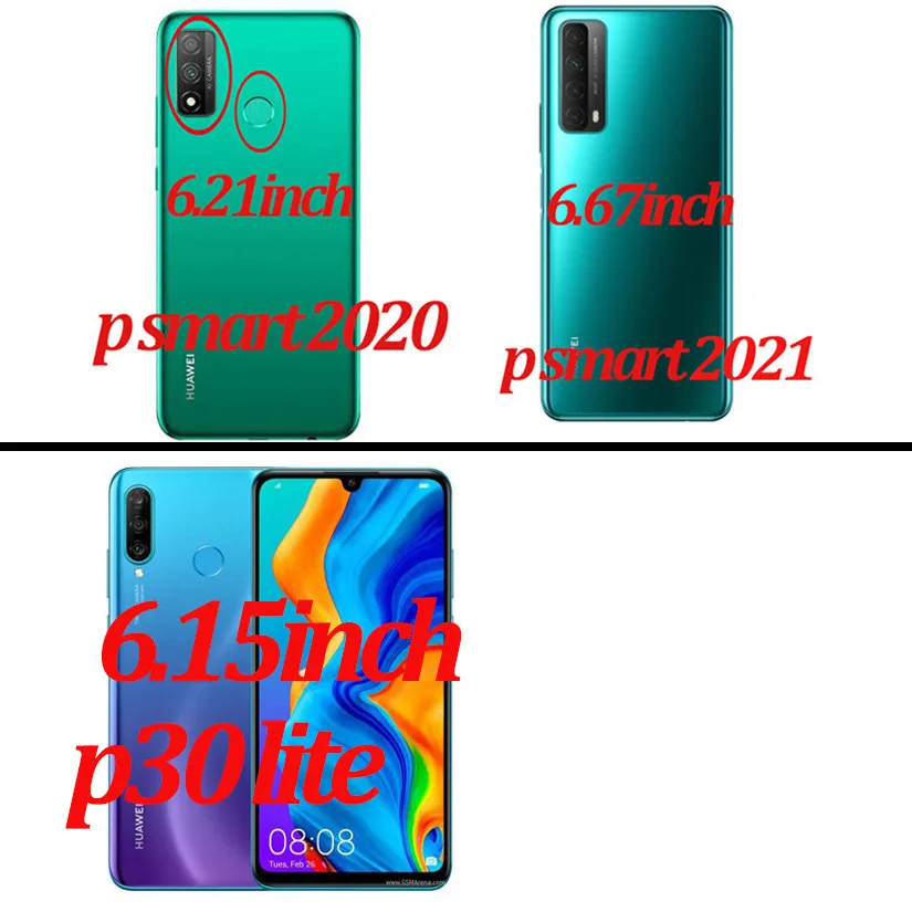 

P 30 Lite,Silicone Cases For Huawei P Smart 2021 2020 Case Glass Soft Funda PSmart 2021 P30 Lite New Edtion Transparent Cover
