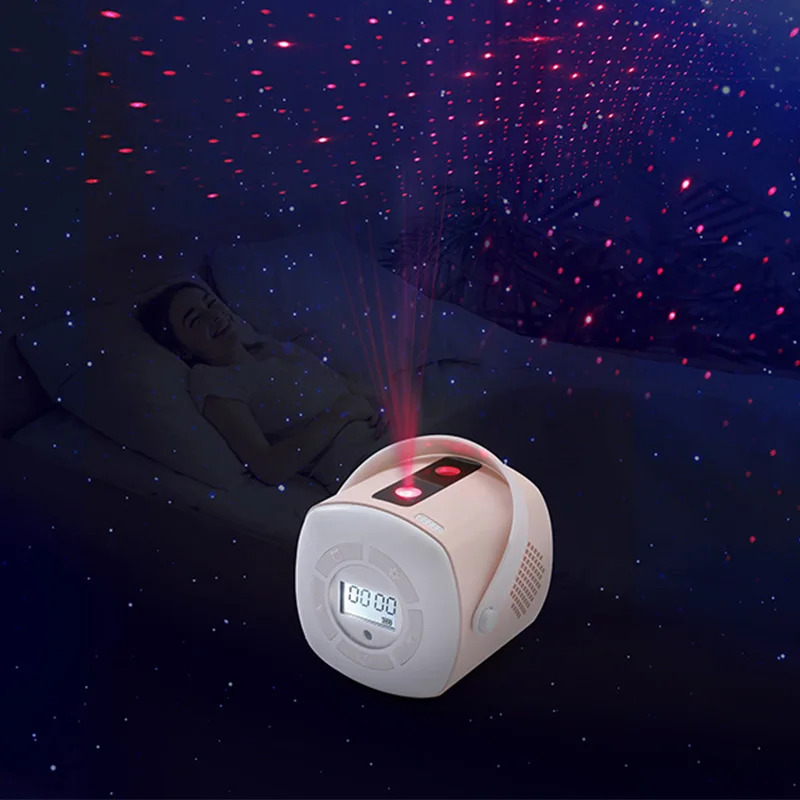 Multifunctional Time Starry Sky Projection Alarm Clock Starry Sky Light Creative Gift Children Remote Control Projection Lamp