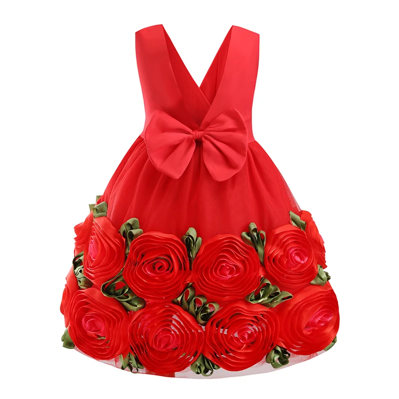 Детская одежда для девочек платья Свадебная вечеринка платье на новый год из