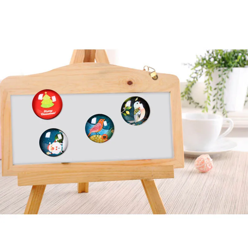 

12pcs Cute Dog Fridge Magnet Glass Dome Magnetic Animal Message Board Sticker Puppy Fridge Magnet Home Decoration Gifts for Kids