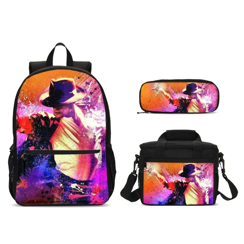 3 шт./компл. Портфолио для школы сумка мальчиков и девочек известный звезда Майкл