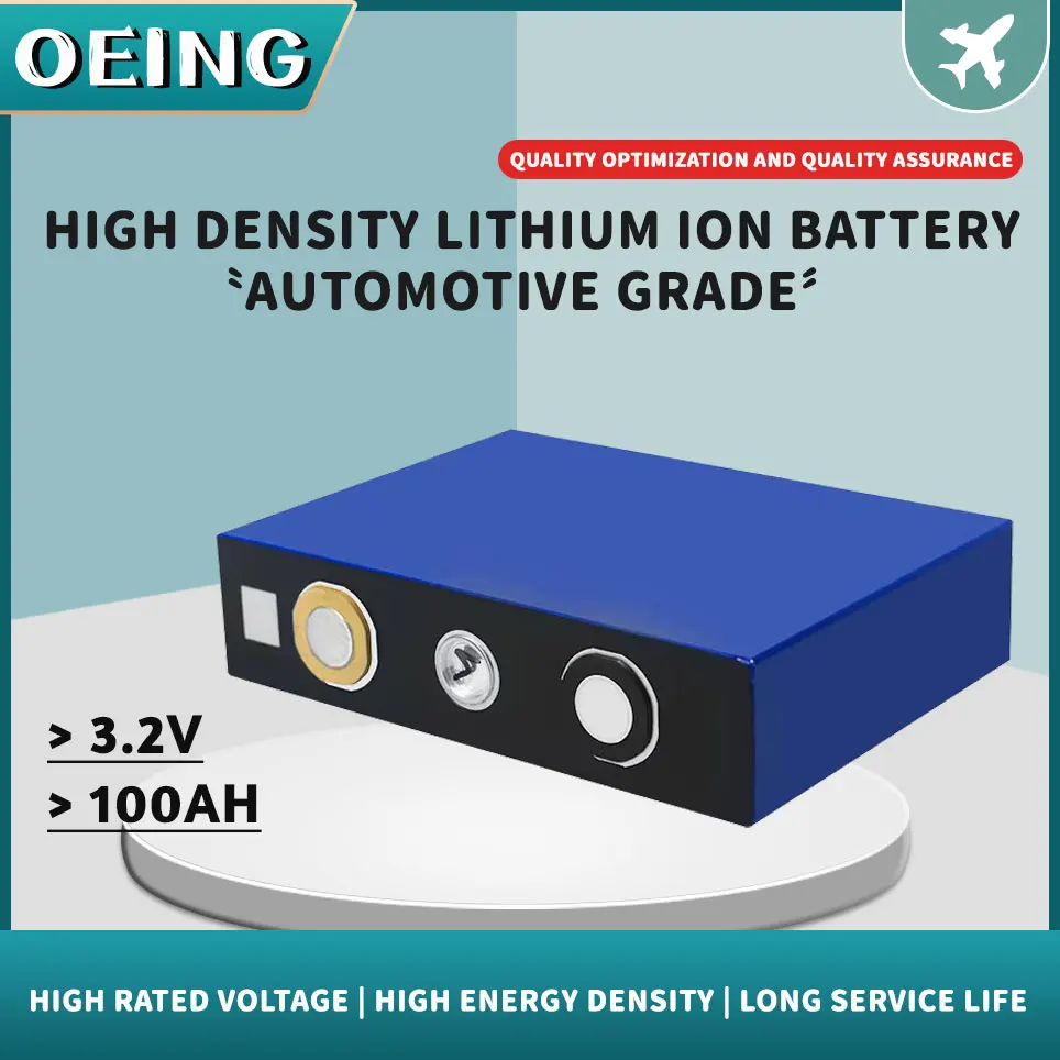

8PCS 3.2V 100Ah Battery 3.2V LiFePO4 Battery Pack Large Capacity for DIY 12V 24V 48V Electric Car RV Solar Energy Storage System