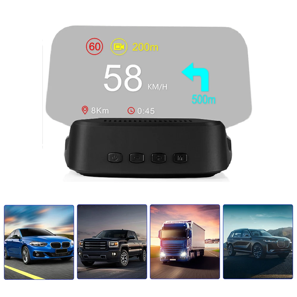 

HUD Car Scanner On-board Computer Smart Windshield Gauges Head Up Display GPS Navigation OBD2 Bluetooth Speedometer Projection