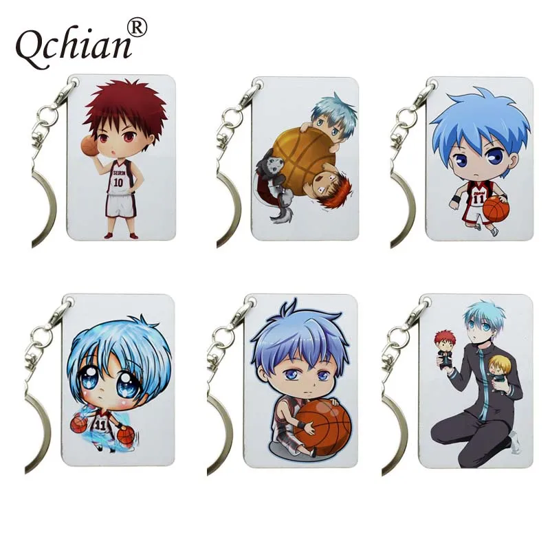 Аниме Kuroko No Basuke деревянный брелок Подвеска Кошелек сумка студенческая Украшение