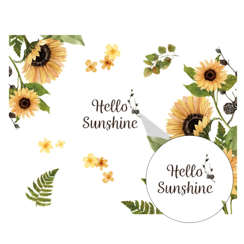 

Sunflower Wall Sticker Self-adhesive Large Sunflower Wall Decal Window Decor