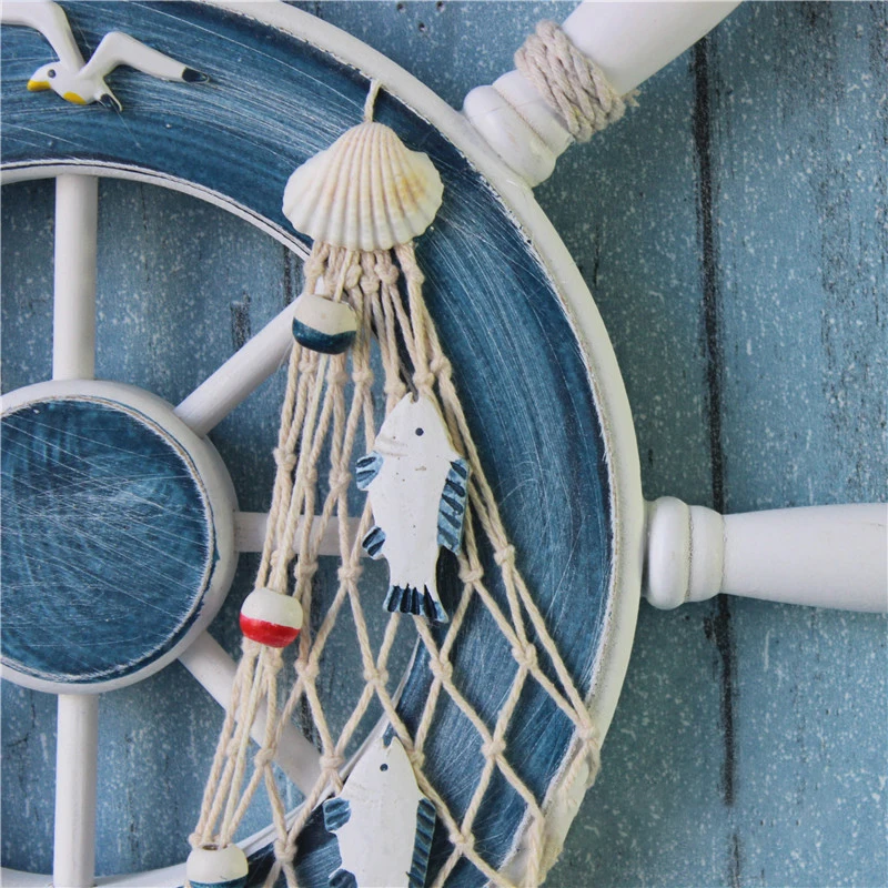 

Creative Photo Wall Rudder Mediterranean Rudder Room Ornament Pendant Helmsman Steering Wheel