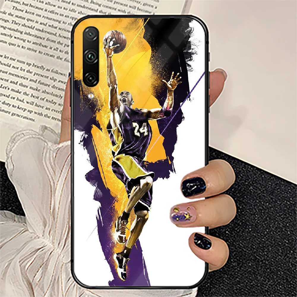 

Basketball 24 Kobe Phone Tempered Glass Case Cover For huawei honor 7 8 9 10 20 A X S lite i pro 3D Hot Luxury Black