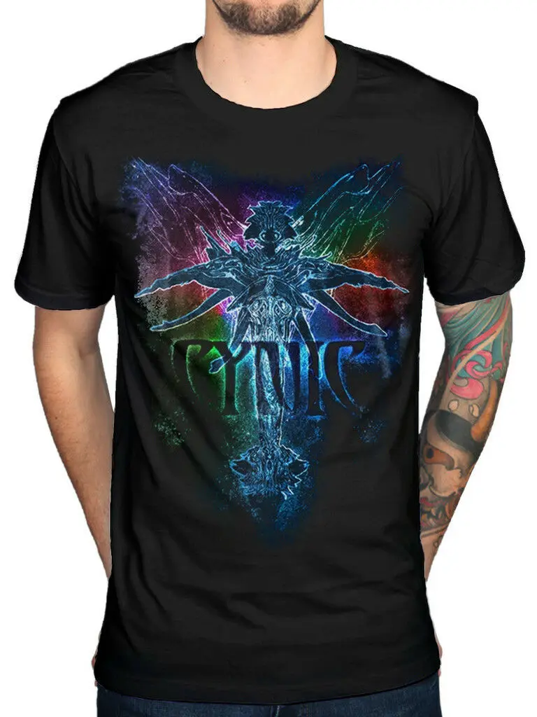 Официальный Cynic Rainbow T Shirtharajuku уличная рубашка мужская в воздухе любезно Согнут