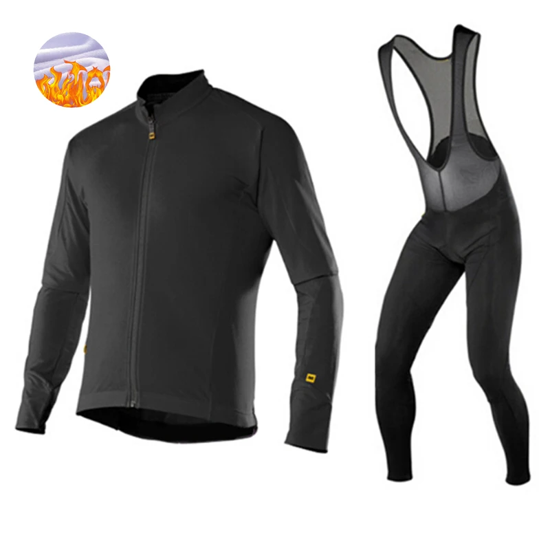 

2020 new PRO TEAM winter Mavic thermal fleece Cycling jersey pro team Long Sleeve Set Maillot Ropa Ciclismo clothing Suit