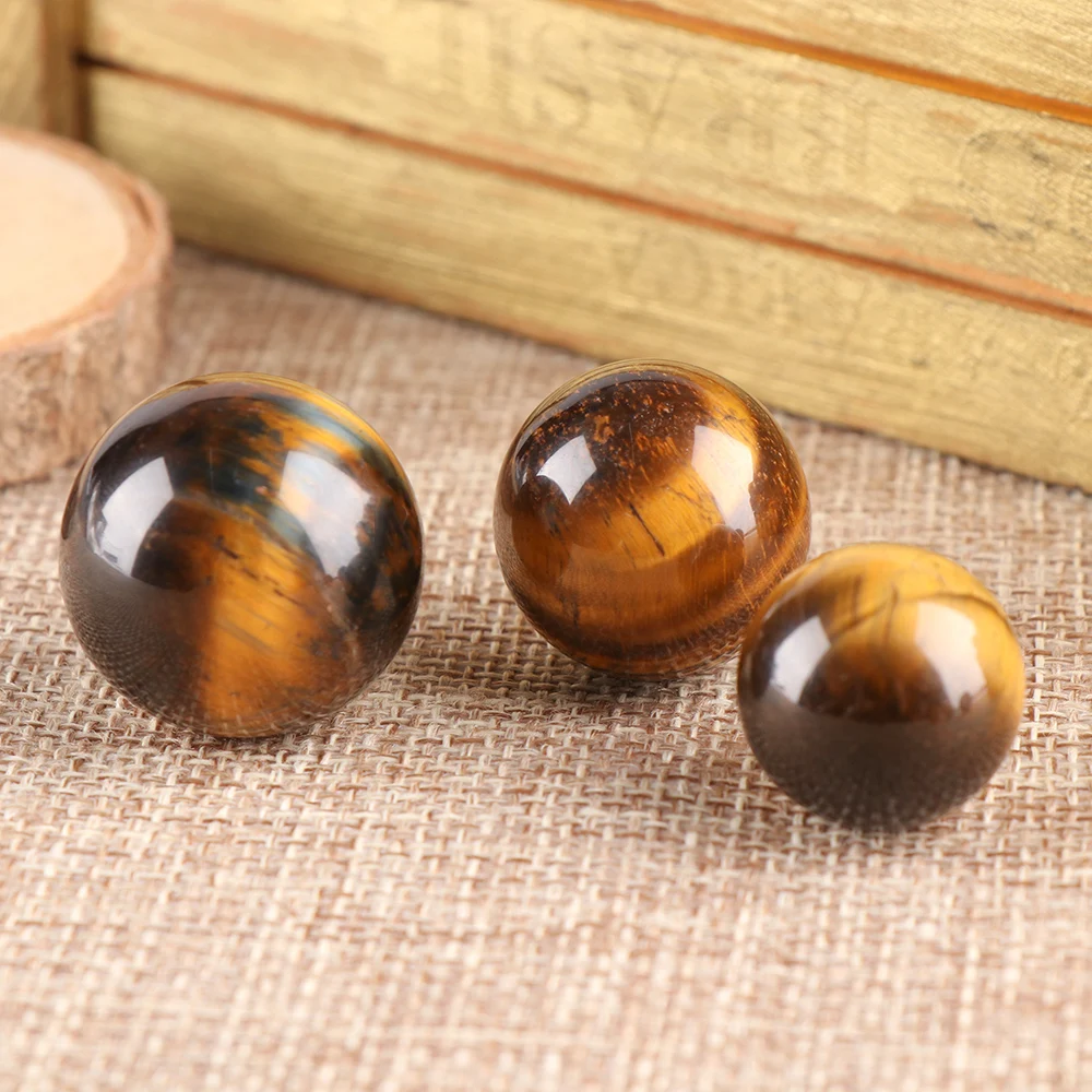 Натуральный тигровый глаз Хрустальный шар кварц для лечения камня гадание