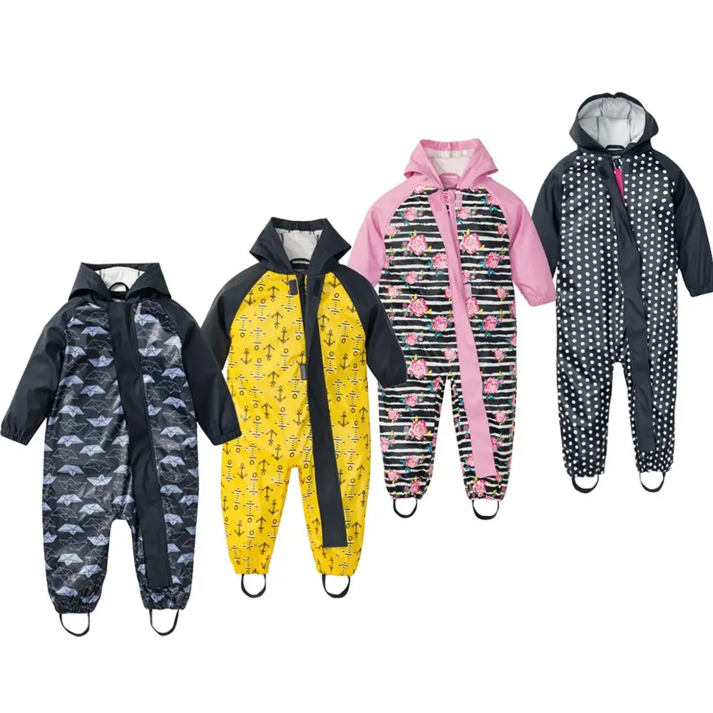 Детский комбинезон для девочек водонепроницаемый из искусственной кожи