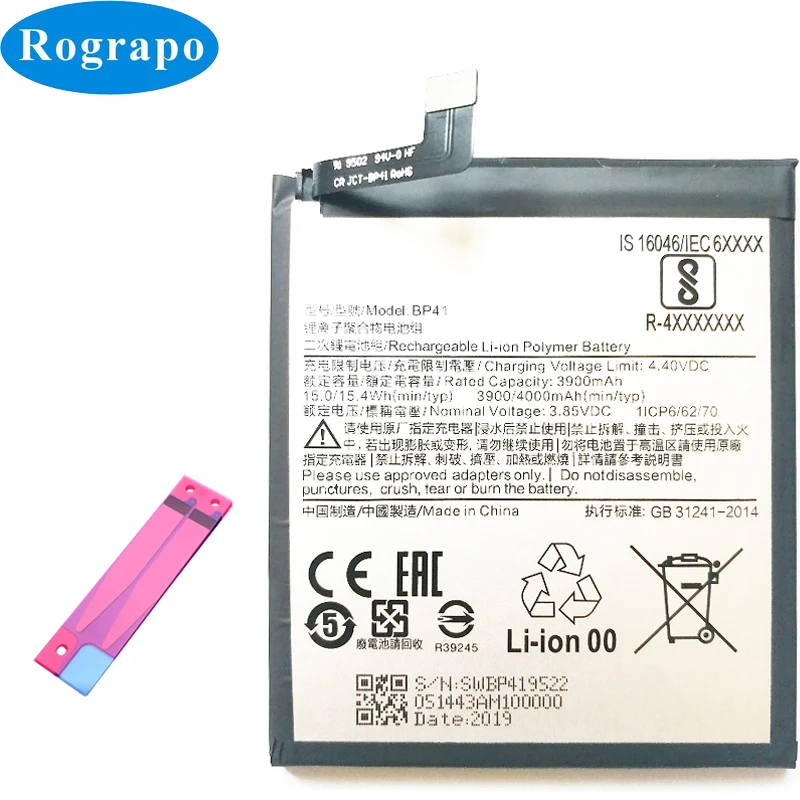 

Original 4000mAh Replacement Battery For Xiaomi Redmi K20 BP41 Smartphone Mobile Phone Batteries