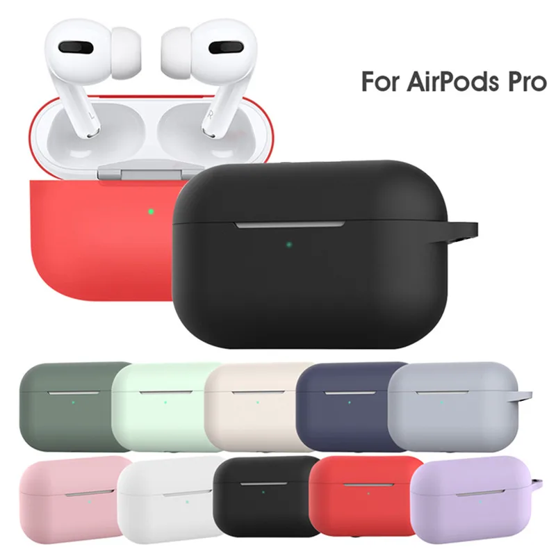 Мягкий силиконовый амортизирующий защитный чехол для AirPods Pro устойчивый к